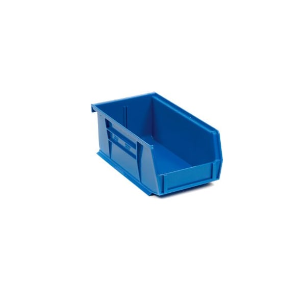 Hang & Stack Storage Bin, Plastic, Blue, 24 PK